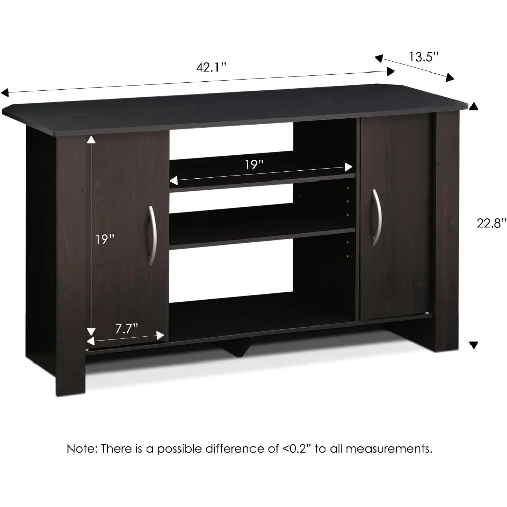 Развлекательный центр Econ TV Stand, эспрессо, 13,5x42,1x22,8 дюймов для гостиной, спальни