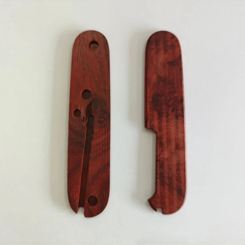 Natural Rosewood With Burl Material 2 Types Knife Handle Patches Scales For 91MM Victorinox Swiss Army Knives Make Replace Part