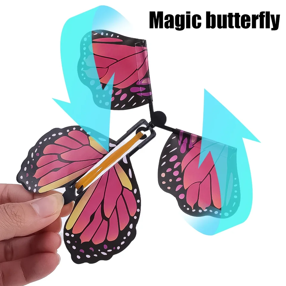 Lot De 20 Papillons Volants à Remonter - 10 X 10 Cm - Élastiques, Colorés - Jeux Sensoriels, Fêtes, Extérieur