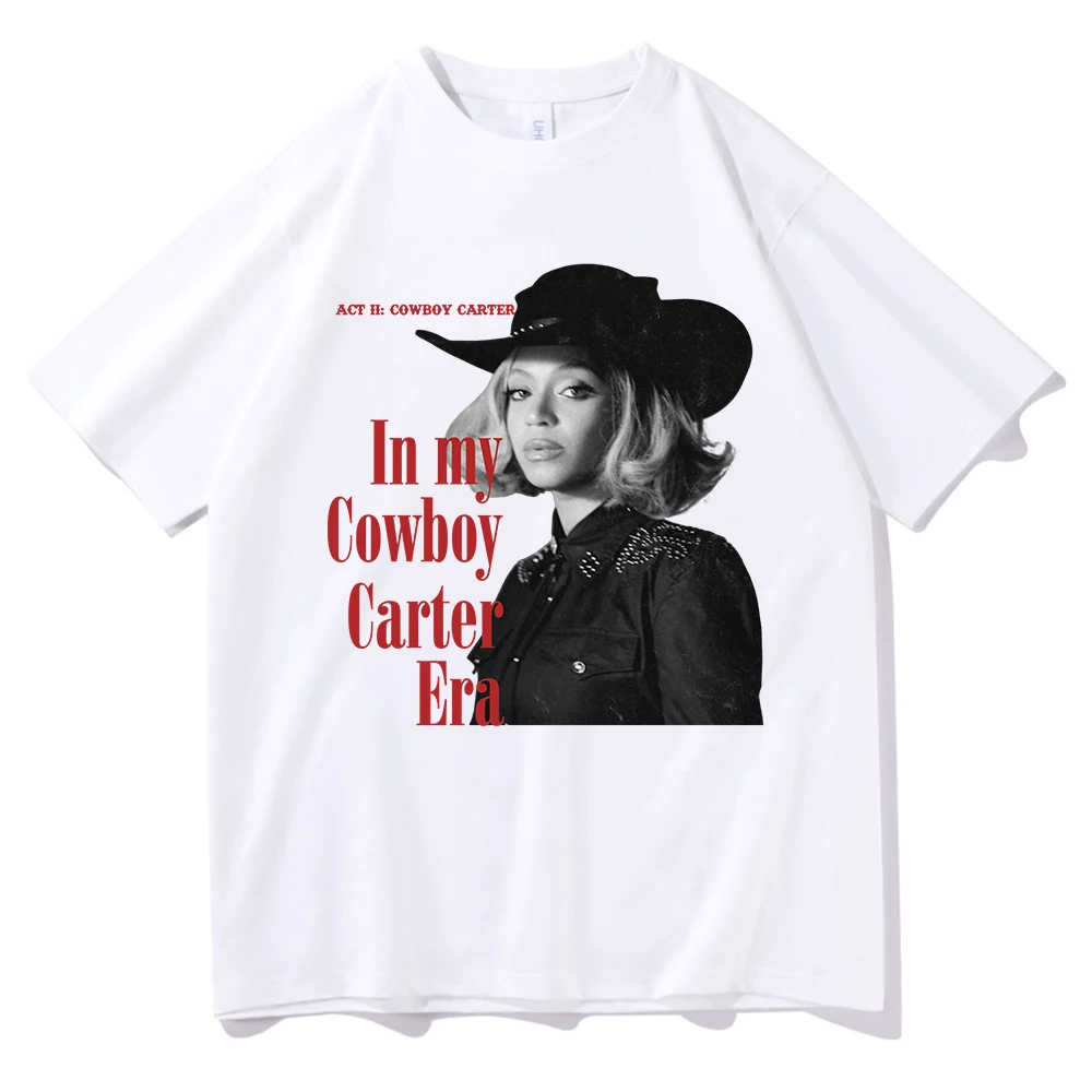 2024 Beyonce Cowboy Carter Album T-Shirts Woman Man Short Sleeve T Shirts for Fans Gift Tops