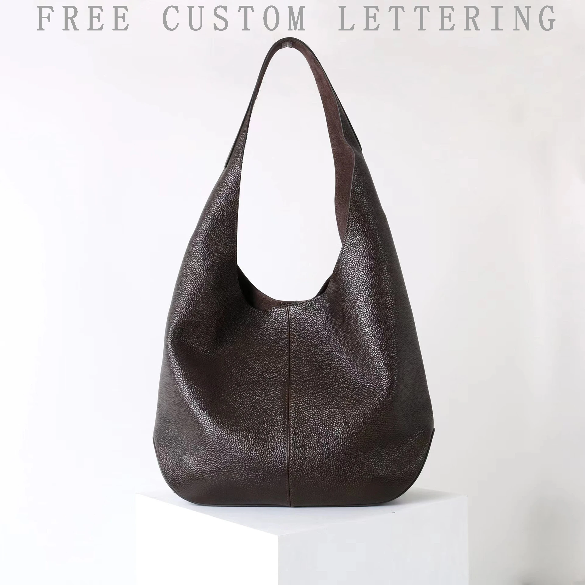 

Сумка подмышки из воловьей кожи с верхним слоем, новинка 2025, нишевый дизайн, высокое качество, большая вместительная винтажная женская модная ручная сумка на плечо