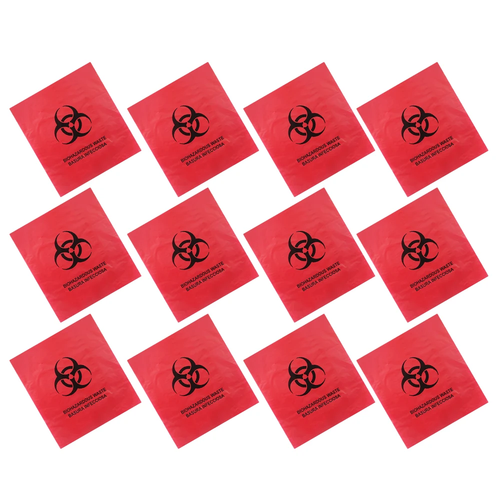 

50 Pcs Medical Waste Bags Hospital Grade Trash Bags Red Symbol Storage Can Liners 35 Thick