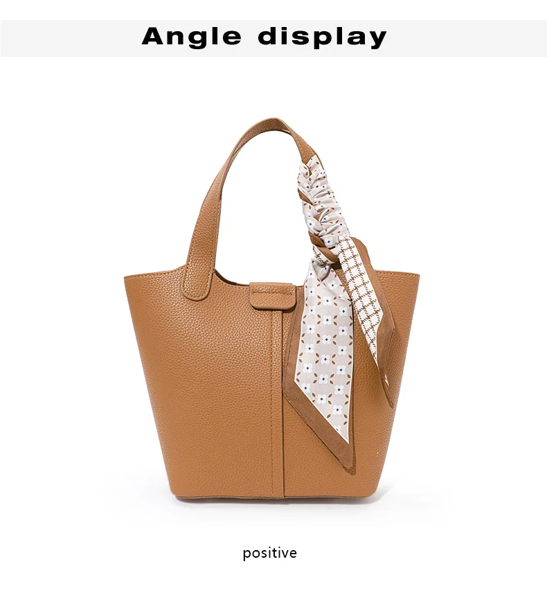 Aidrani Echtleder-Beuteltasche für Damen, Handtasche im Korbstil aus Rindsleder mit Litschi-Muster, vielseitige Umhängetasche für den Arbeitsweg – Detail 9