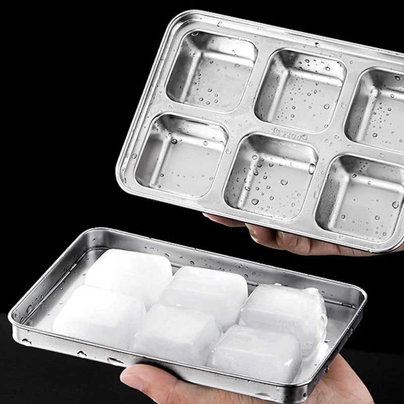 Ice Cube Mold Tray Maker Trays Freezer Metal Molds Whiskey Making Sphere Steel Lid Box Candy Cocktail Stainless Block Covered