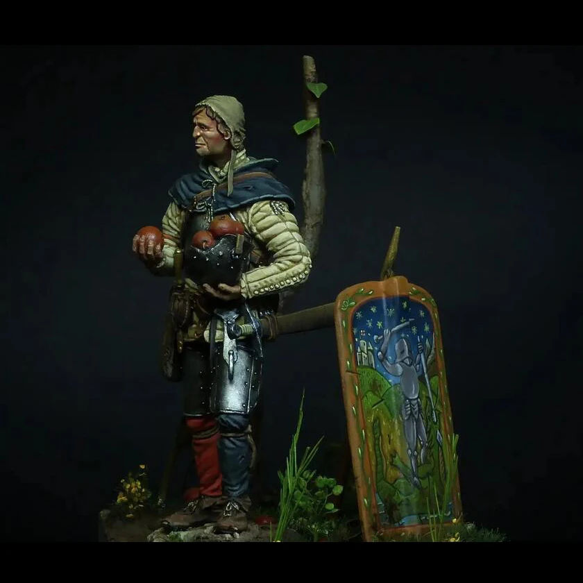 Soldier in resina 1/24 antico ufficiale FANTASY SOLDIER modello crossbowman medievale Kit di costruzione di Figure non verniciato non assemblato