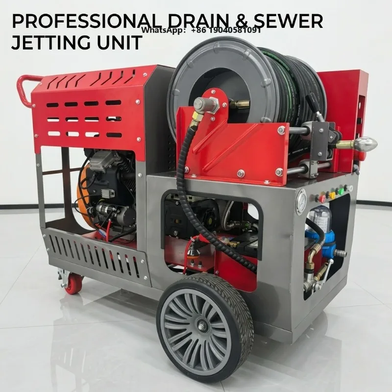 Sewer Jetting Machine for Sale Trailer Mounted Drain Pipe Cleaning Equipment High Pressure Washer