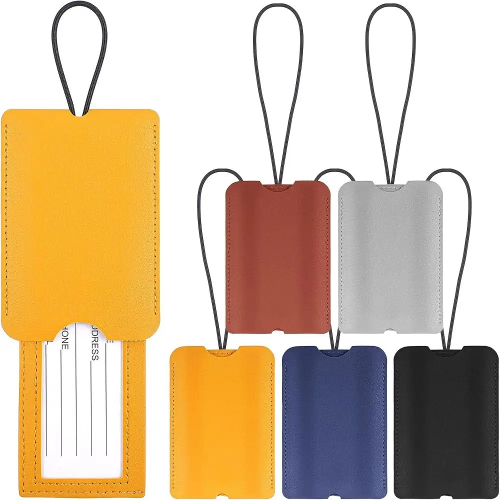 

Бирка для багажа из искусственной кожи, мягкая, красная, с выдвижным механизмом, для рюкзаков, аксессуары для путешествий, именные и адресные этикетки