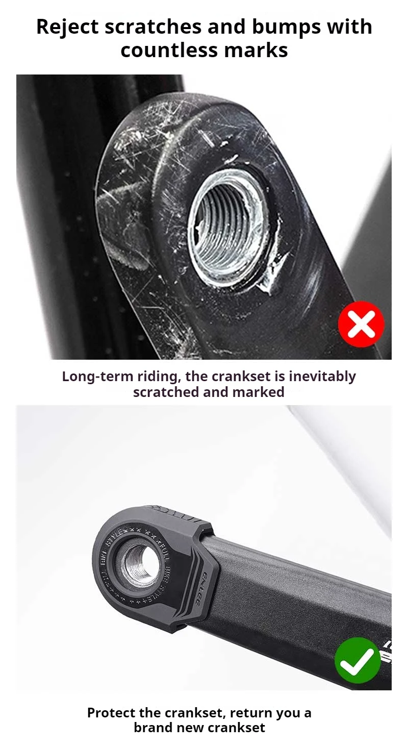 ENLEE Fahrradkettenblatt und Kurbelschutz, geeignet für Mountainbikes und Falträder, universelles Paar – Detail 6
