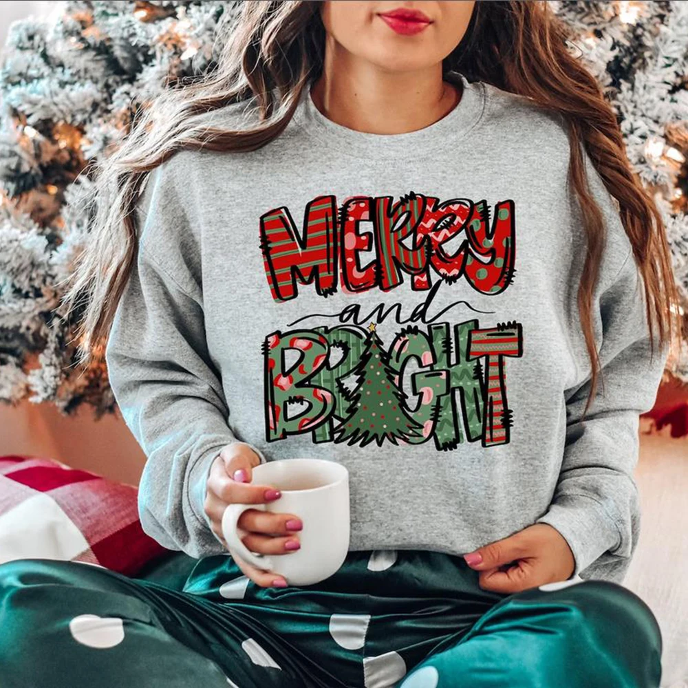 

Christmas Sweatshirt Womens Christmas Sweatshirt Merry Christmas Tshirt Christmas Gifts for Women Trendy Casual Sweatshirts