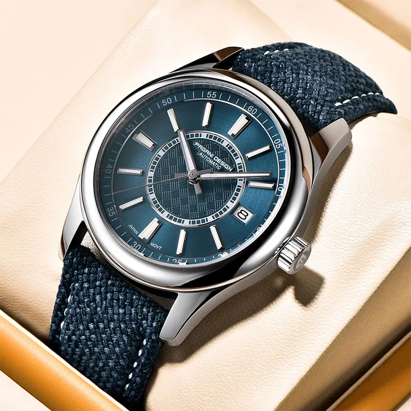 PAGANI DESIGN NH35 ساعة ميكانيكية جديدة 40 مللي متر جلد رجالي ساعة اليد 100 متر مقاوم للماء ساعات أوتوماتيكية للرجال Reloj Hombre 2025