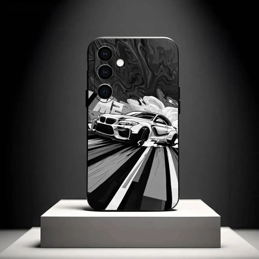 C-Cool Sports B-bmw-ES Custodia per telefono per auto per Samsung Galaxy A73, A72, A71, A70, A53, A52, A51, Altri Soft Black Shell