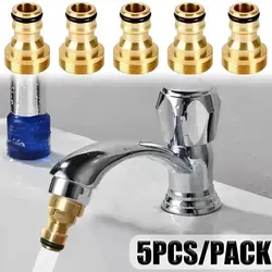 1/2/5PCS Universal Tap Kitchen Adapters Brass Faucet Watering Garden Tools Tap Connector Mixer Hose Adaptor Basin Fitting