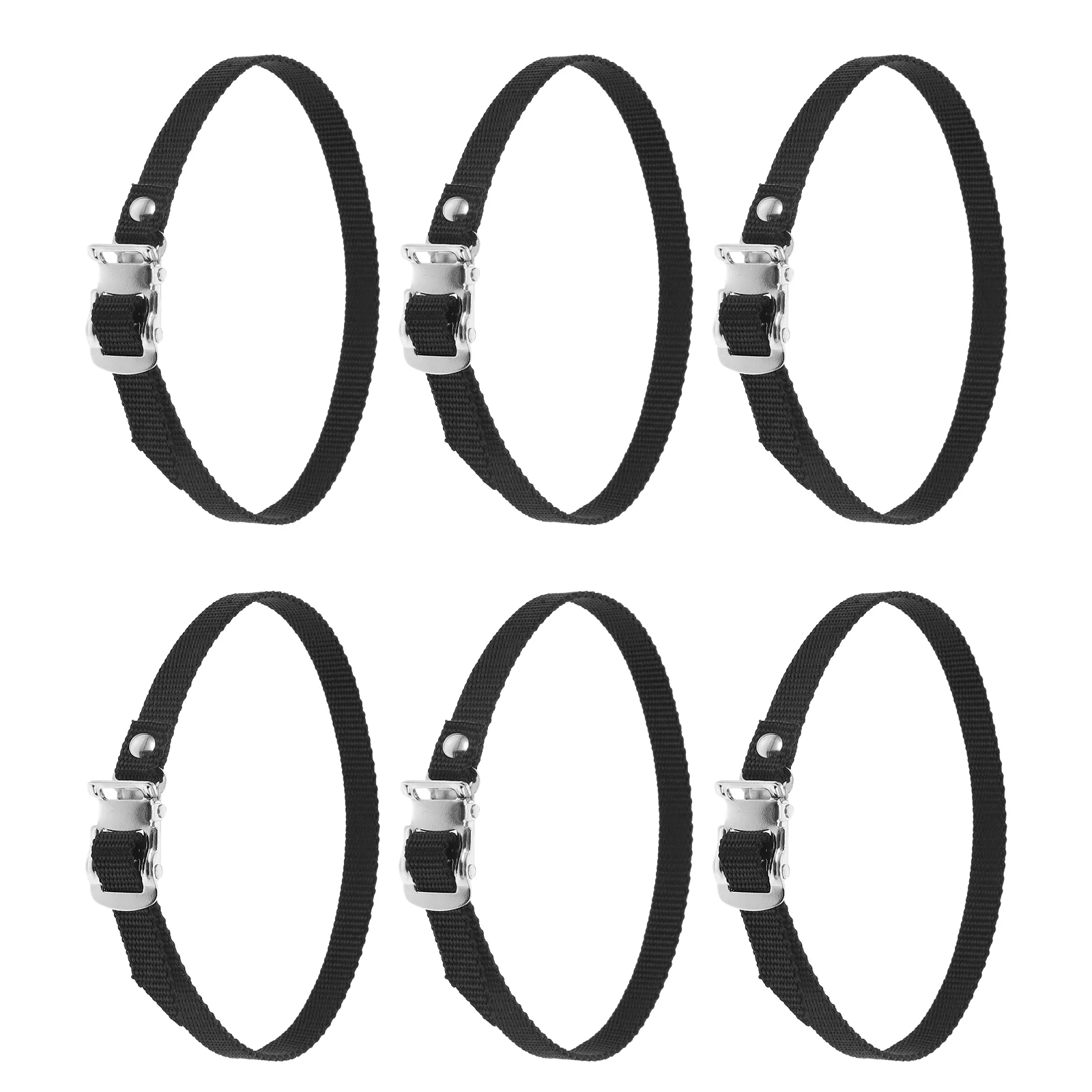 

6 Pcs Pedal Straps Supply Bike Clamp Professional Single Clip Fixing Black Accessory Anti-skid Toe