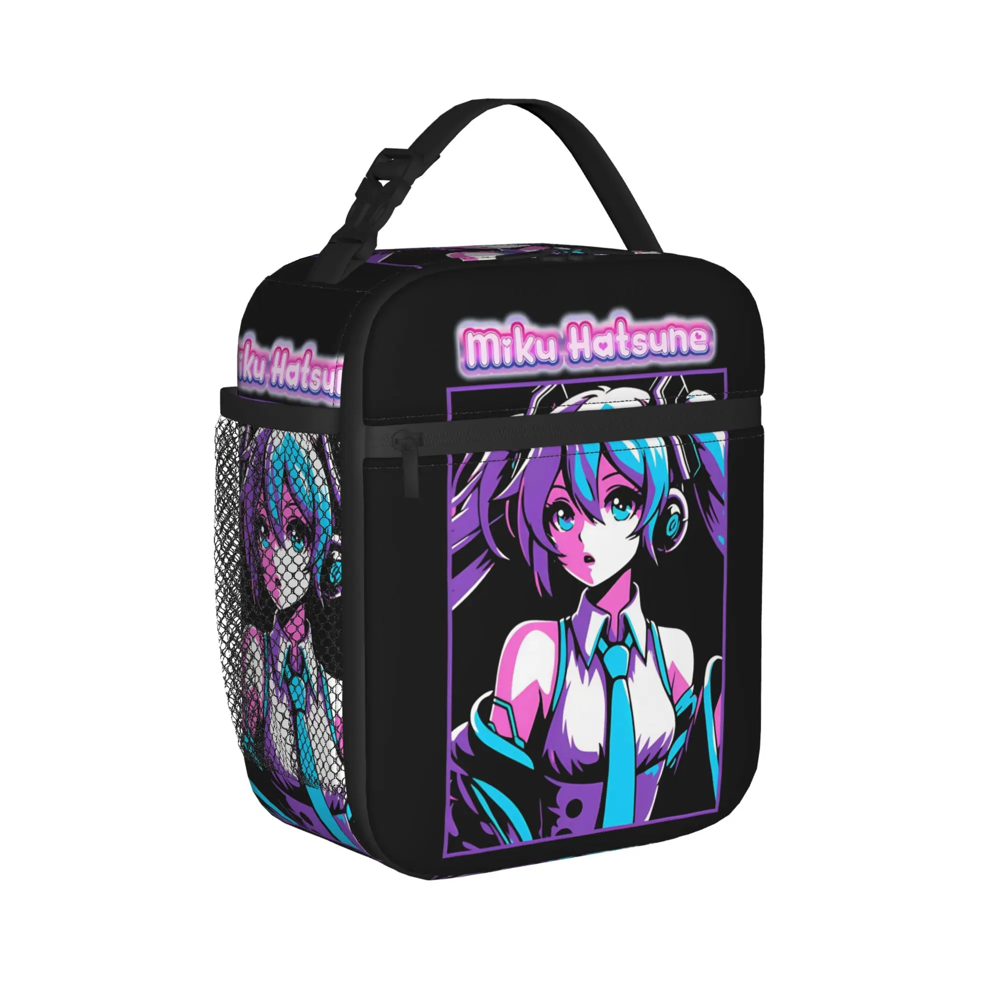 

Vocaloid Hatsune Miku Insulated Lunch Bag High Capacity Reusable Cooler Bag Lunch Box Tote Office Picnic Food Bag