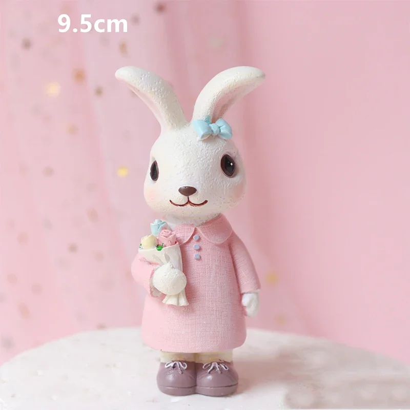 Gâteau de Lapin Topper, Décoration de Pâques avec Oreilles Cils Nez Lapin pour Cupcake et Gâteau Fête Prénatale Anniversaire Printemps