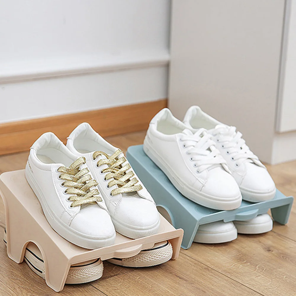 New PP Household Storage Shoes Blue/Beige Durable Shoe Storage Organizer Pink/Green Save Space Simple Shoe Cabinet Household