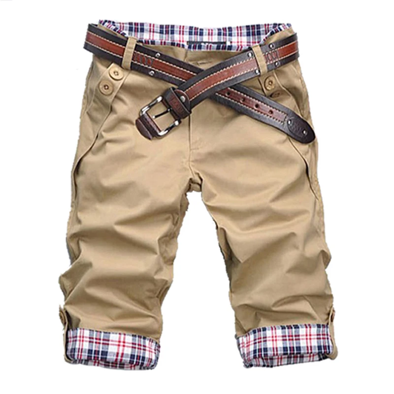 Cotton Men's Shorts Summer Mens Shorts Casual Slim Fit Men Streetwear Cargo Shorts Man Clothes Knee Length Asian Size 3XL