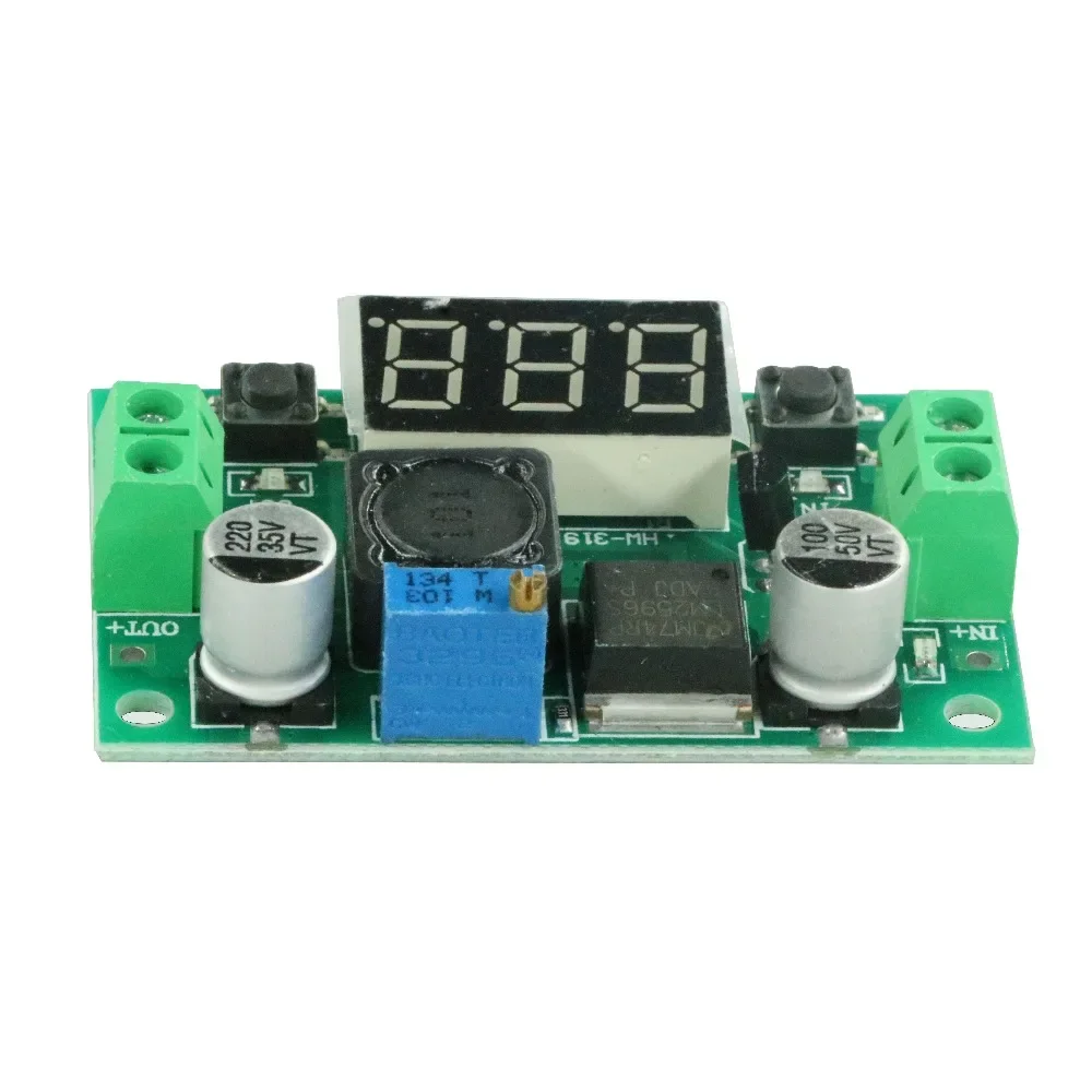 ステップダウンコンバーターモジュール,電圧レギュレーター,赤電圧計,電流計,lm2596 dcからDC,1個