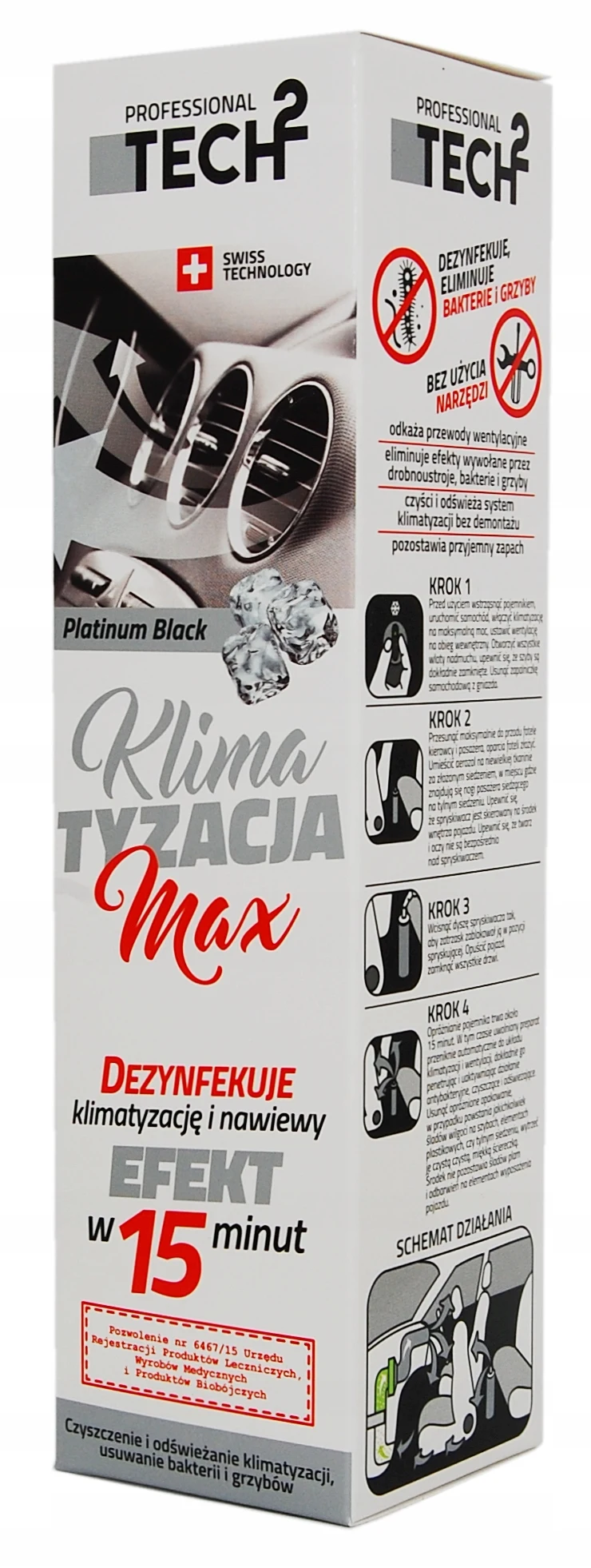 Platina Zwart Airconditioning Desinfectiemiddel 15min