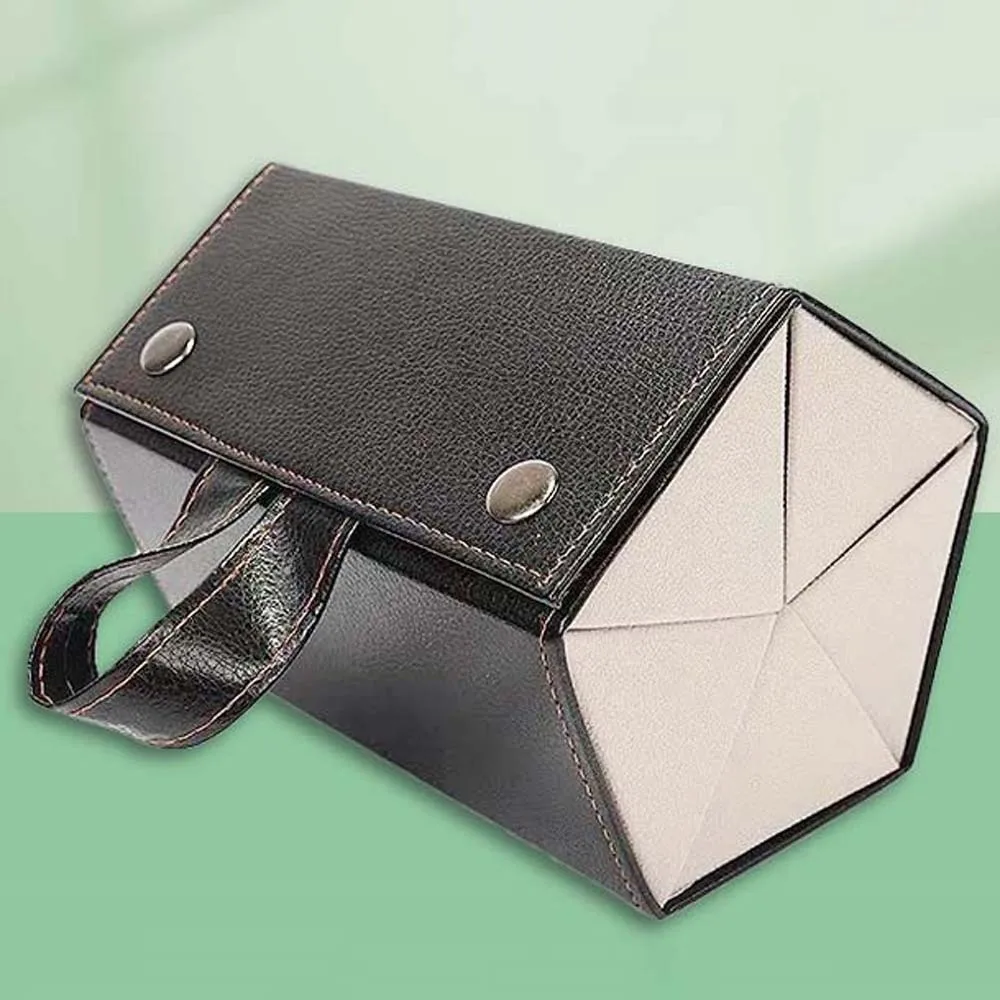 Portable 5 Slots Glasses Organizer Large Capacity Anti-lost Folding Glasses Storage Box Anti-scratch PU Eyewears Protective Case