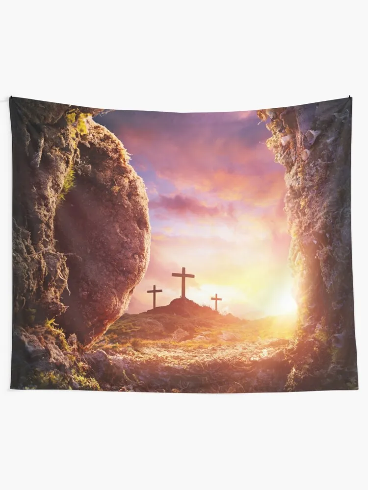 Empty Tomb Crucifixion and Resurrection of Jesus Christ Tapestry Christmas Decoration 2022 Room Decoration Accessories