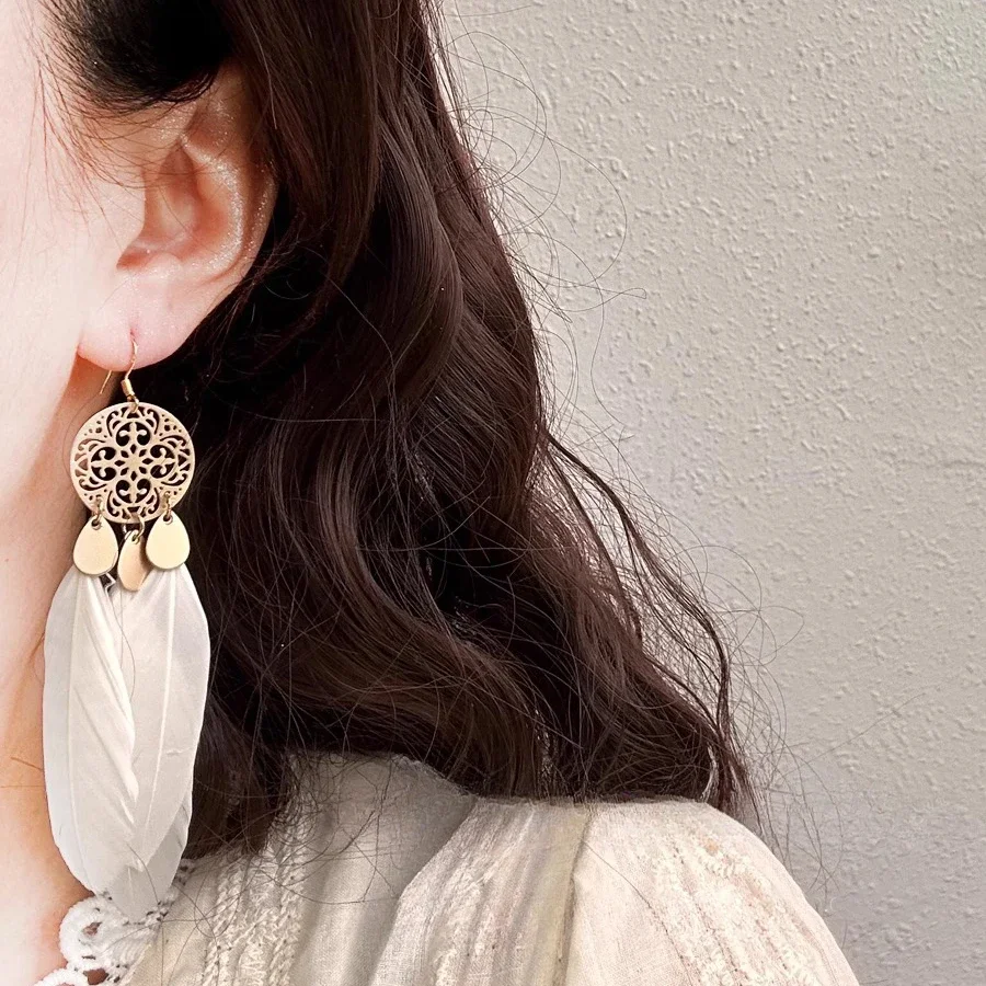 Ethnic fringe ear clips