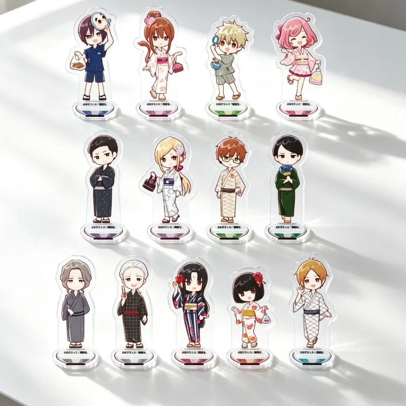 Anime Noragami Summer Festival Kimono Collection Yato Q-Style Acrylic Stand Model Plate Keychains Desk Decor