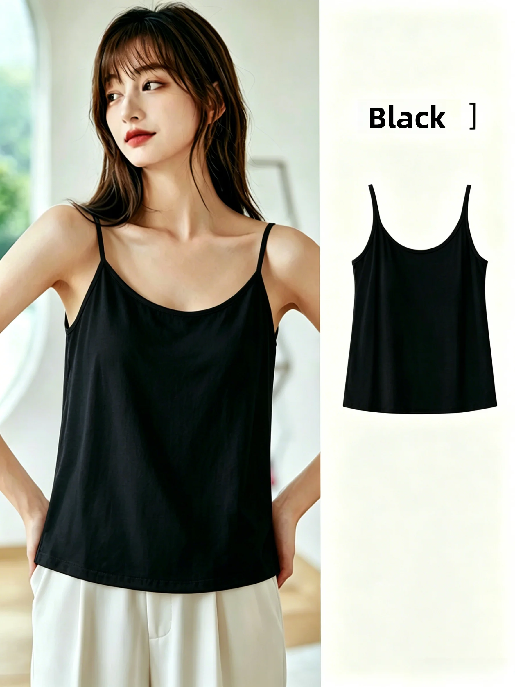 Ice Silk 2026 Summer New Women's Large Size Loose Camisole Tank Top Inner Wear Belly Conceal Slimming Outerwear Base Shirt