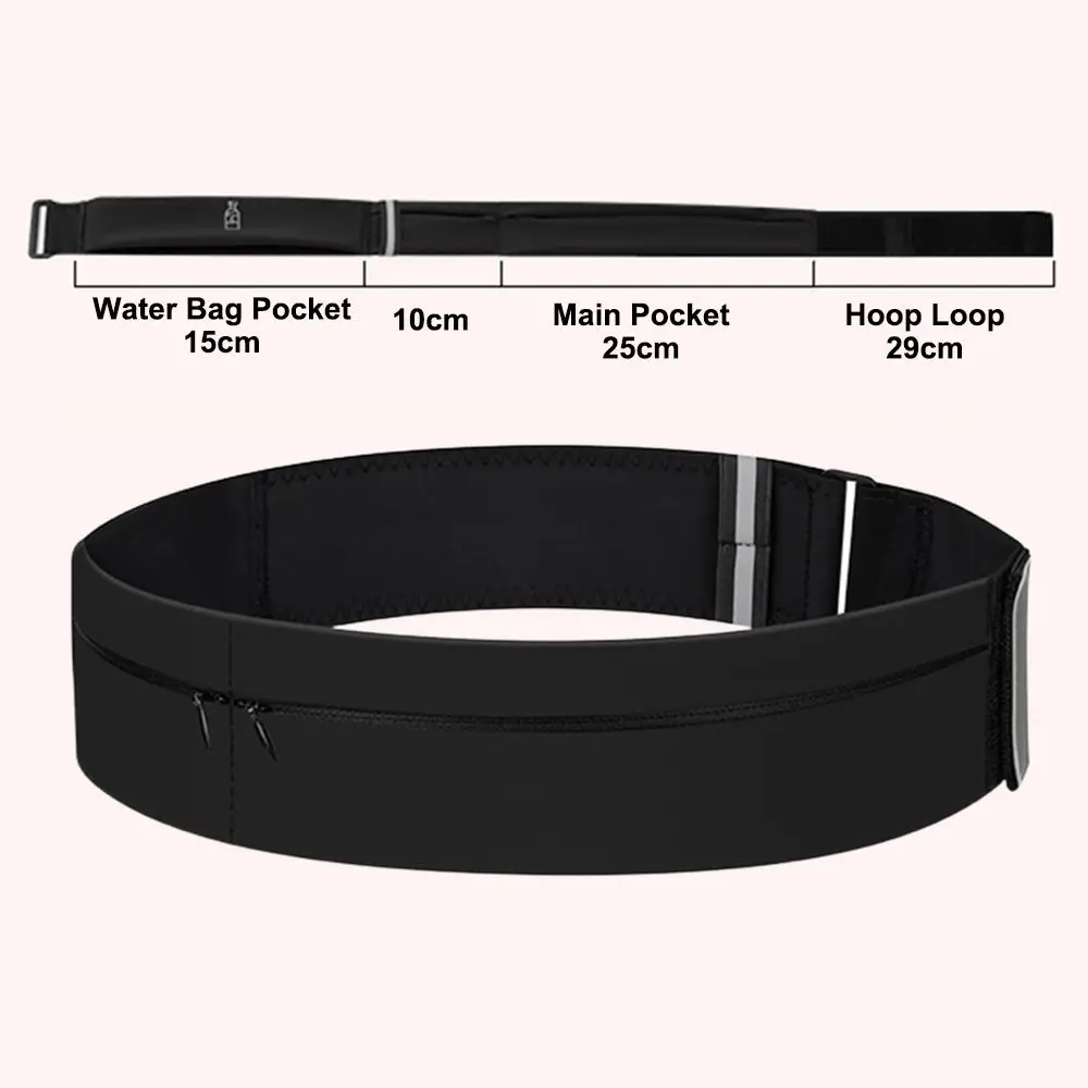 جديد سلس غير مرئية سليم حزام ركض مرونة المخفية حقيبة المياه تشغيل حزام خصر حقيبة مقاوم للماء حزام رياضي الحقيبة في الهواء الطلق