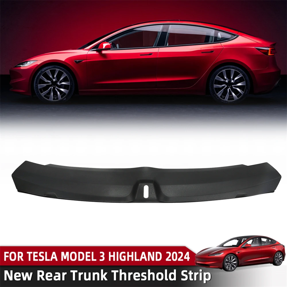 

For Tesla Model 3 Highland 2024 Car Trunk Door TPE rubber Guard Threshold Sill Anti Scratch Protection Lid Model3 Accessories