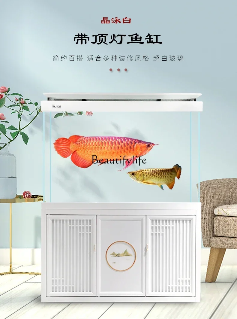 LD33 Salon Podłoga Super Białe Szkło 2 M Ekran Dolny Filtr Akwarium Smok Ryba Zmiana Wody Cichy 3 M