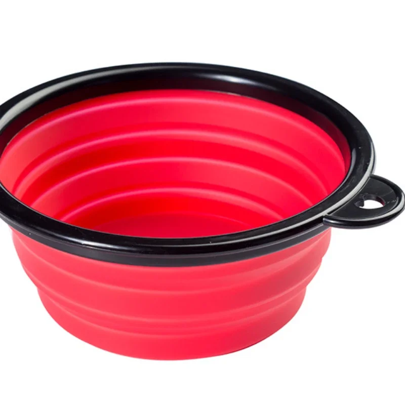 450ML Foldable Silicone Pet Bowl Portable Puppy Food Container Collapsible Feeder for Outdoor Camping Dog Accessories