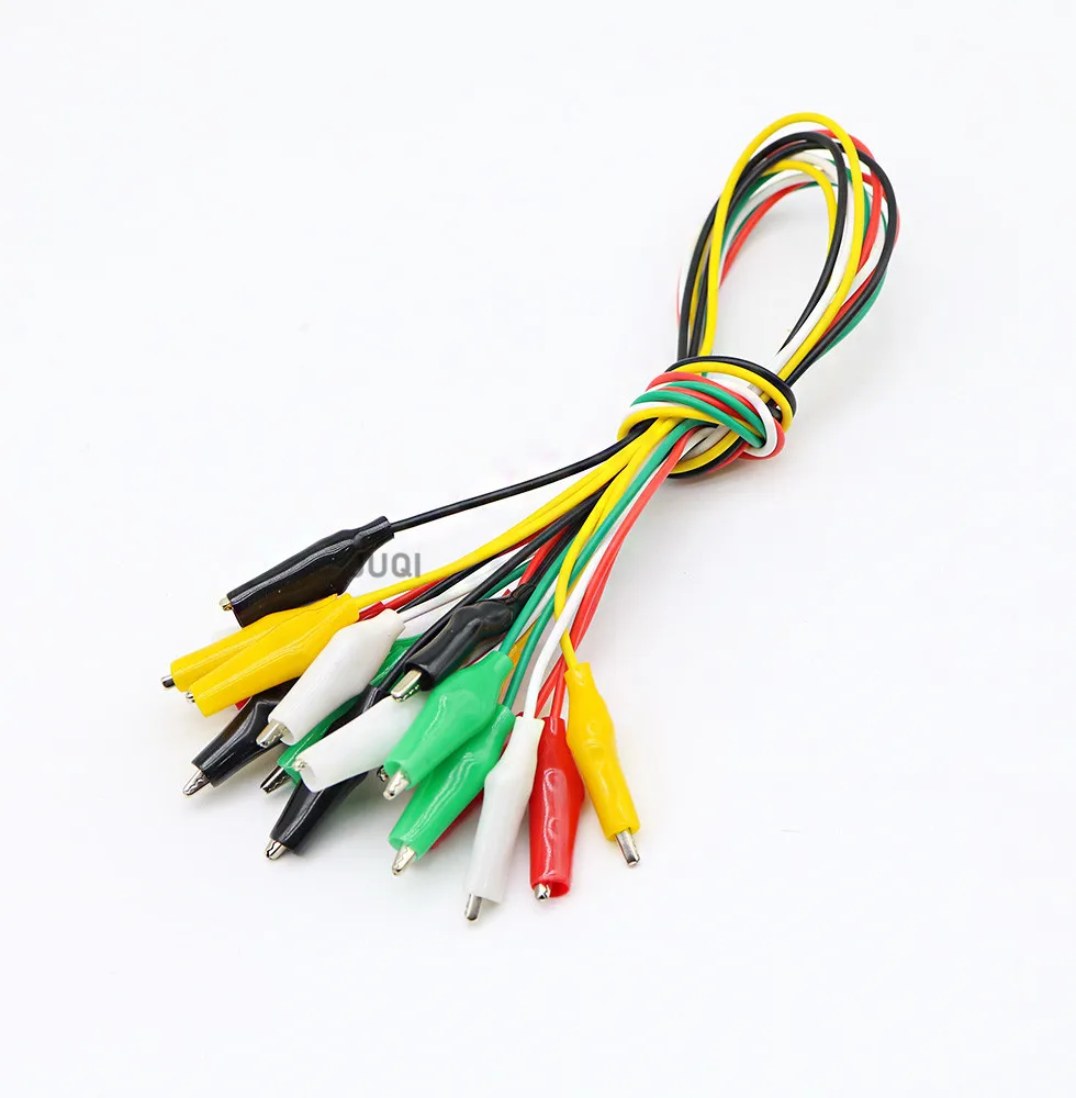 2pcs 28mm Alligator Clips Double-ended Cable Alligator Jumper Wire Test Leads Alligator Clips Line length  0.5/1/2 meter