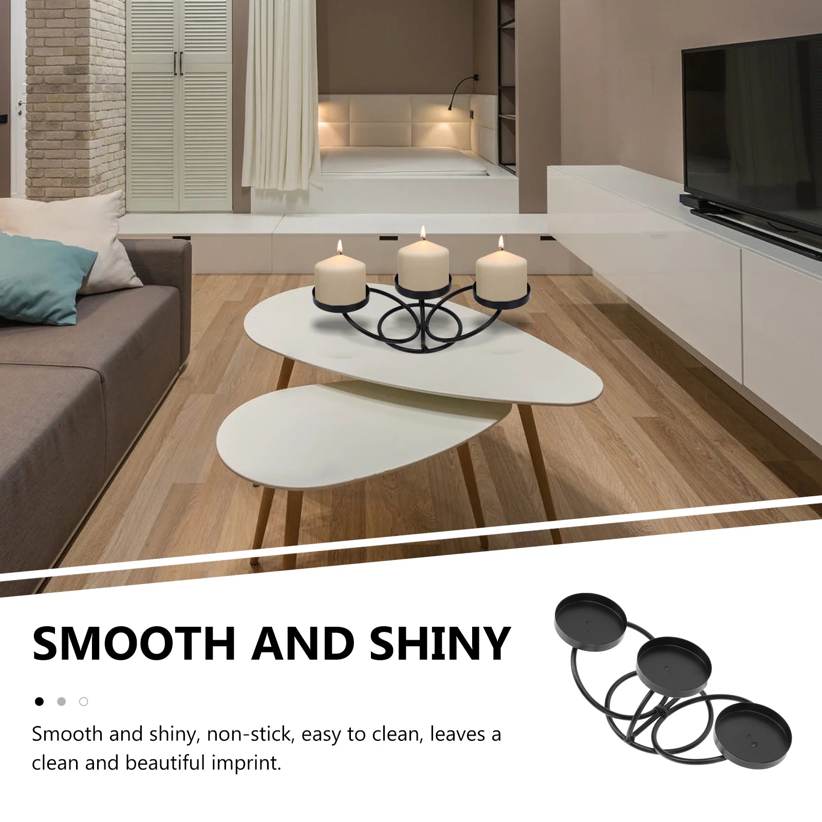

Iron C Decorative European Style Metal C leholder Black Reusable Creative Creative C leholder Shape Design Home