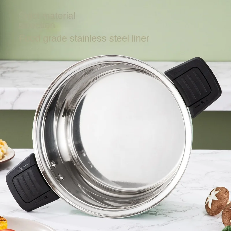 Micro Pressure Stainless Steel Soup Pot, Household Large Capacity Non Stick Pot, Soup Pot, Multifunctional Pot Pressure Cooker