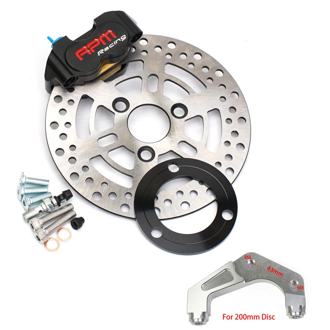 

Передний дисковый тормозной суппорт RPM с ротором 200 мм для скутера Yamaha 50cc 125cc Aerox JOG BWS Zuma Rsz Dirt Pit Bike