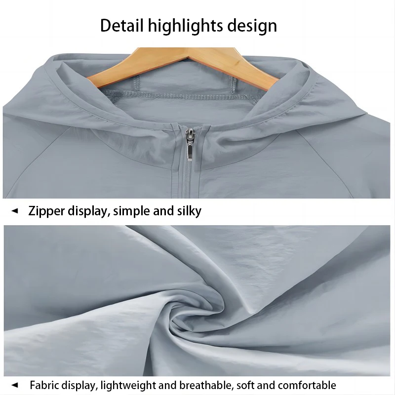 

Куртка с капюшоном для мужчин и женщин, одежда для защиты от солнца, быстросохнущая ветровка для рыбалки и охоты, лето 2025