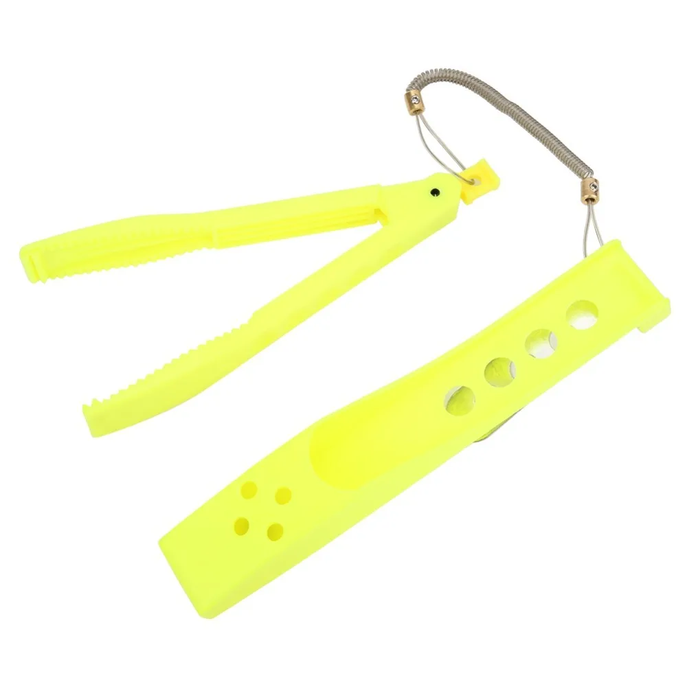 Durable Plastic Fish Gripper with Sleeve Lightweight Fish Lip Gripper Anti-Skid Handle Fishing Pliers Night Fishing