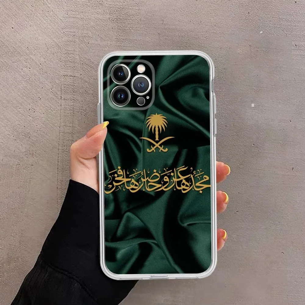 Funda de teléfono con bandera del Reino de Arabia Saudita para IPhone 16 15 14 13 12 Mini 11 Pro XS Max X XR SE 6 7 8 Plus, funda de silicona suave