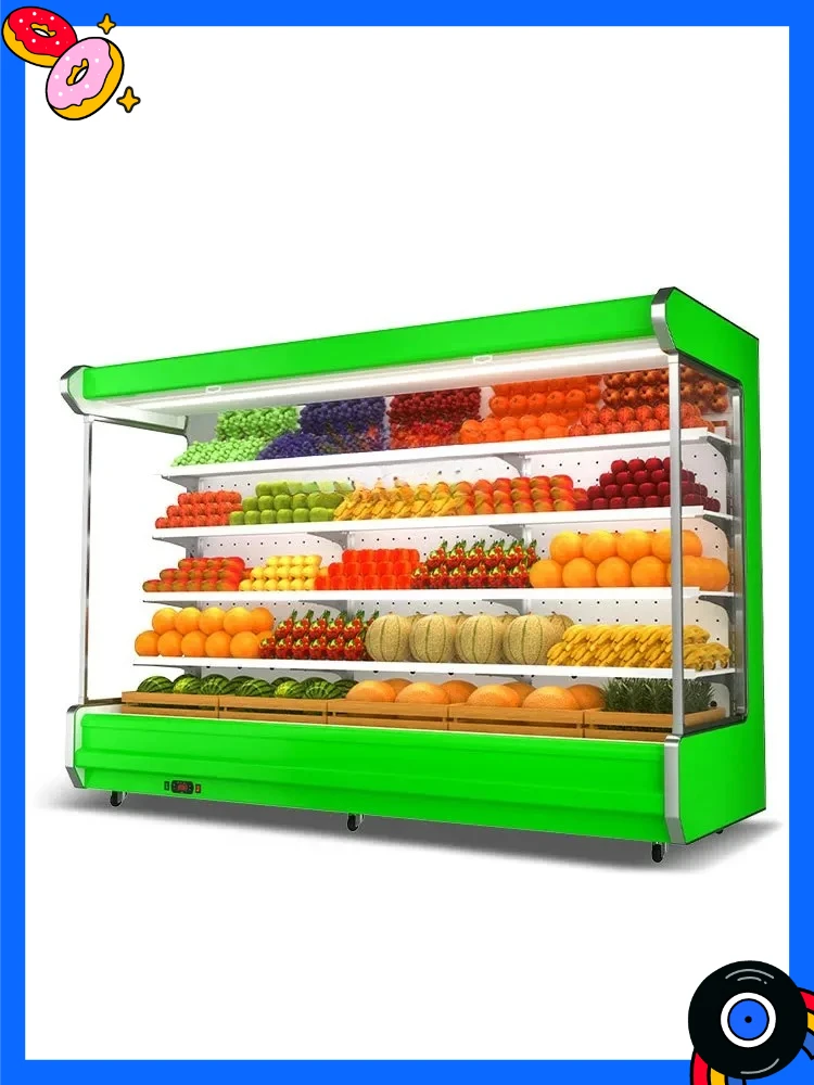A  Wind Screen Counter Fruit Preservation Display Spray Humidification Convenience Store Beverage Display Freezer