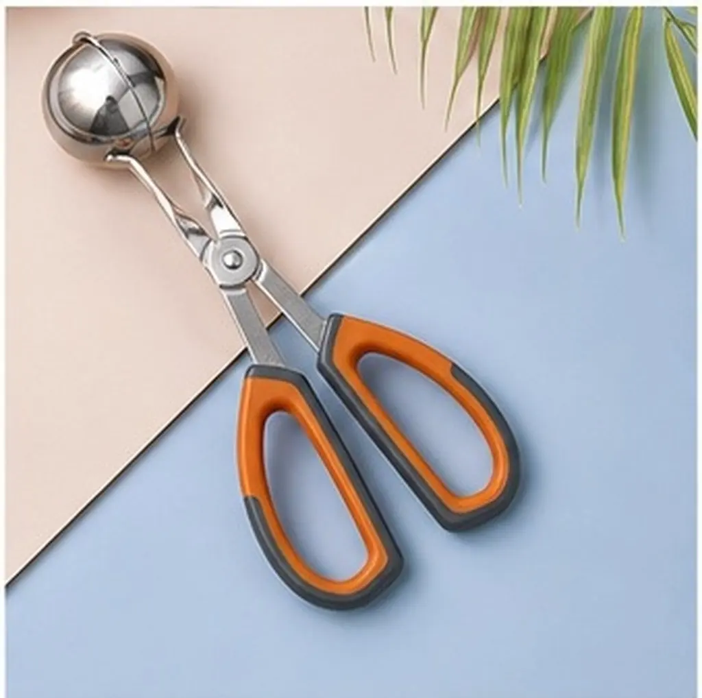 2Pcs Meatball Maker Stainless Steel For Home Kitchen New Year Party Clamp Anti- Handle Baller Tool Manual Shaper
