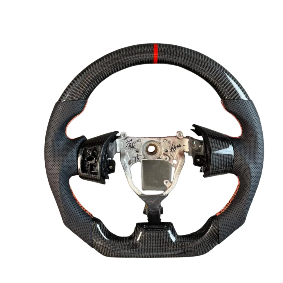 Replacement for Toyota Rav4 2009-2012 Real Carbon Fiber Steering Wheel with Leather