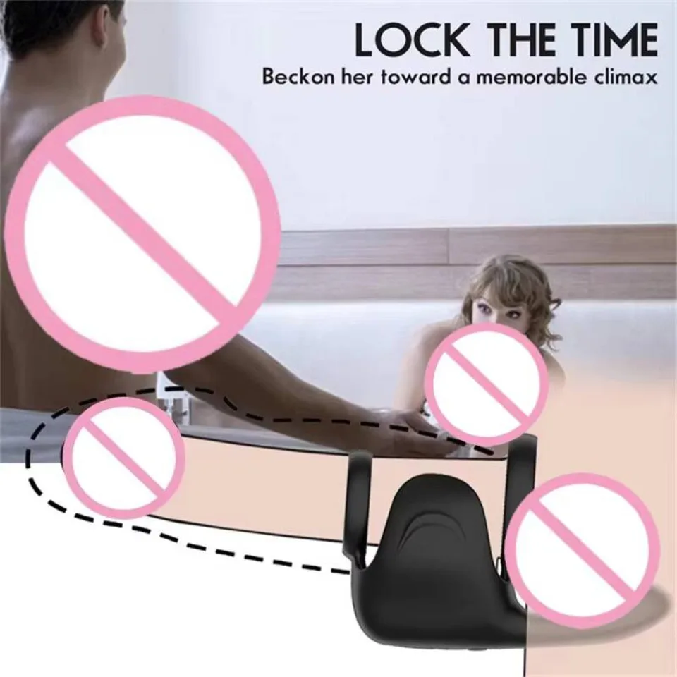 مدلك قضيب كهربائي للرجال ، كيس الصفن ، قفل هزاز ، جهاز استمناء الحيوانات المنوية ، محفز ، بالغ ، 10 سربات #3