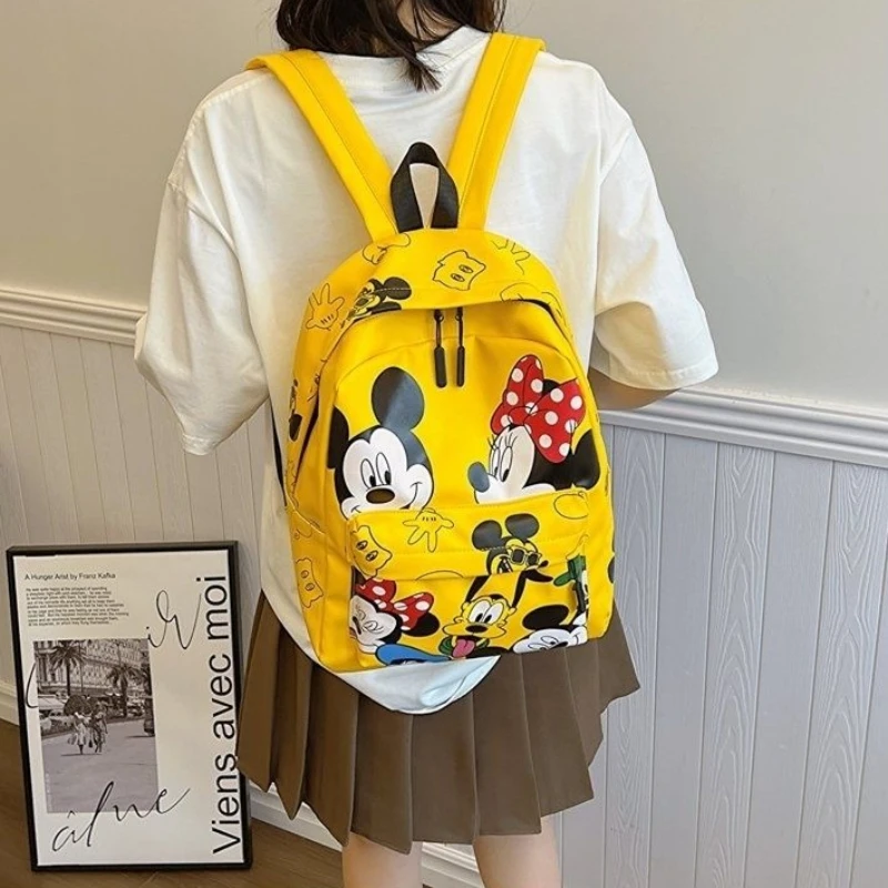 

Mickey Cartoon Graffiti Backpack - Trendy Harajuku Style Large Capacity Bag, Fashion Casual Daypack for High School Students
