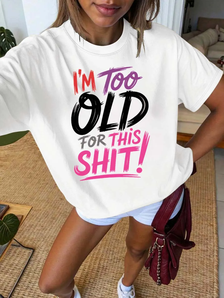 

Plus Size Sassy Slogan Graphic Bold Trendy Attitude - Filled Summer Short Sleeve Tee