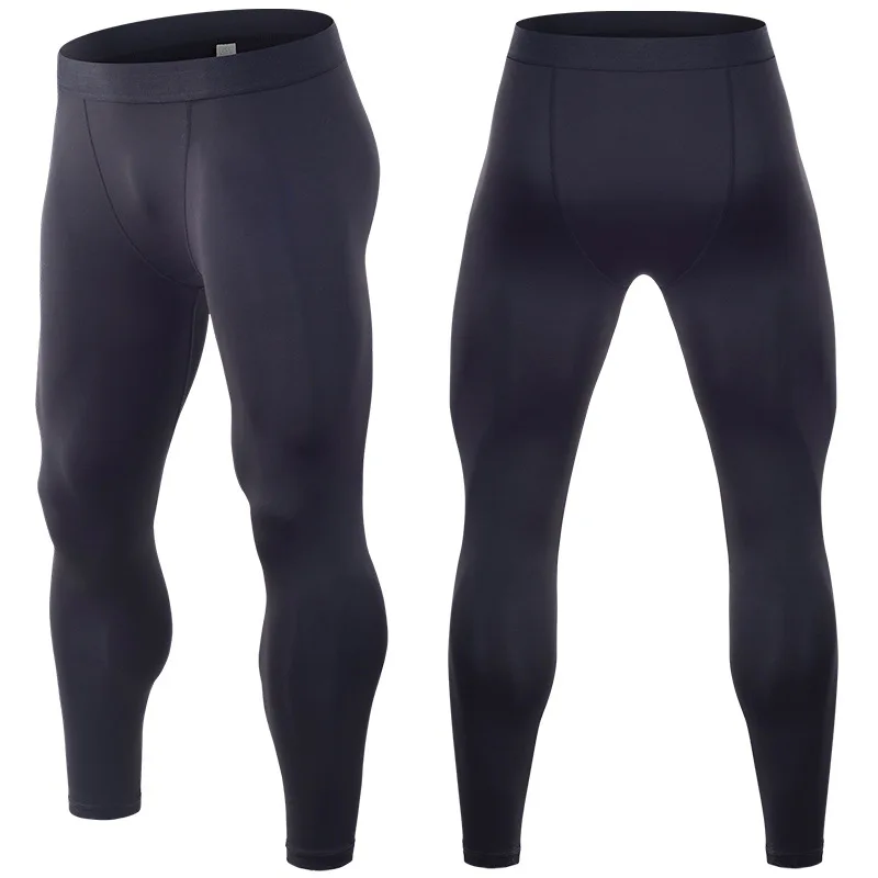 Men's compression sports pants fast drying fitness sports pants running tight pants training tight pants black red gray line