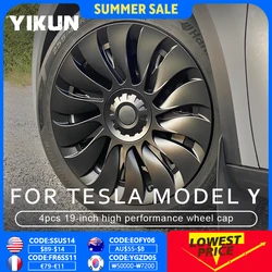4PCS Hub Cap for Tesla Model Y 19 Inch Performance Automobile Replacemen Hubcap Full Rim Cover Car Accessories Wheel Caps 2023