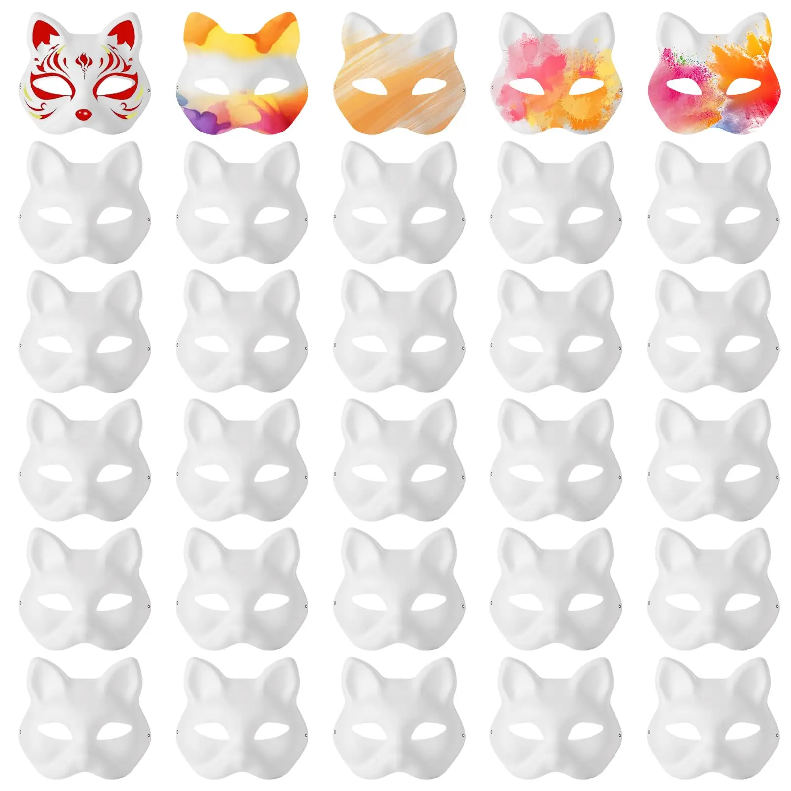 30-mascaras-de-gato-mascaras-terianas-mascaras-de-gato-para-pintar-mascaras-de-zorro-de-papel-blanco-mascaras-en-blanco-para-diy-mascaras-de-halloween-fiestas-de-disfraces-cosplay-para-ninos