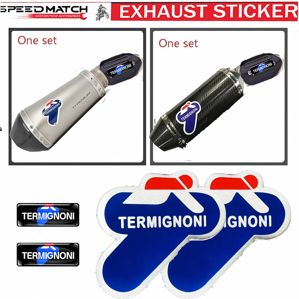 2 PCS For Termignoni Motorcycle Exhaust Sticker Kawasaki Diavel KTM Ducati Panigale V2 V4 Monster 696 821 937 XMAX XMAX300 R1 R6