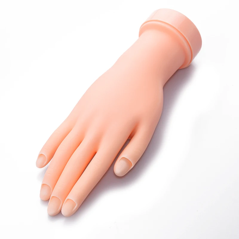 Flexibles Weiches Nagel-Übungshandmodell Biegbare Künstliche Hand für Maniküre-Training Nagelstudio-Werkzeuge – Detail 2